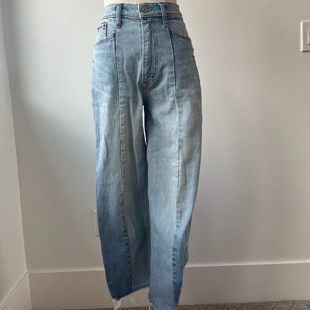 Abercrombie The Crop Wide Leg Ultra High Rise Jeans